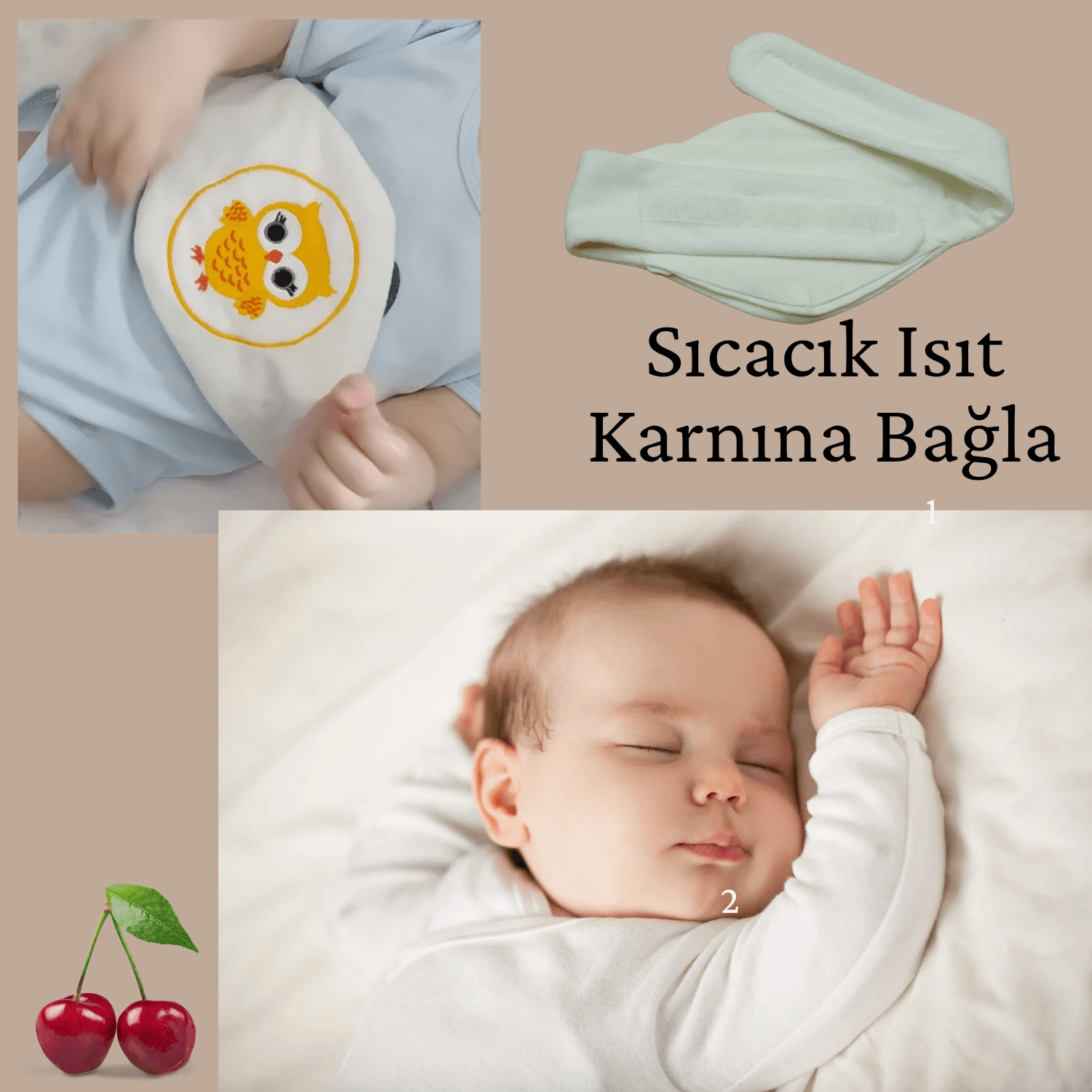 Lapenta Kiraz Çekirdekli Bebek Kemer Yastık